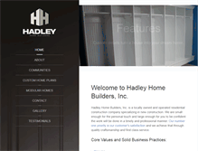 Tablet Screenshot of hadleyhomebuilder.com